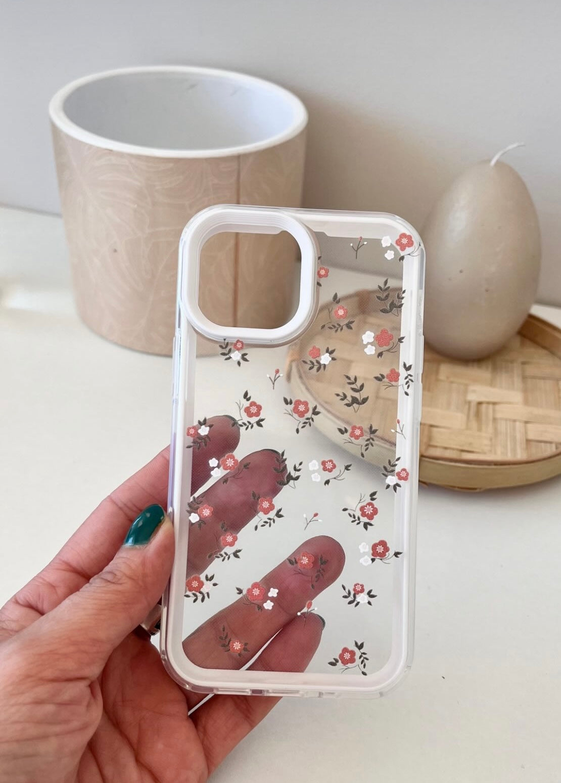 Cases floral dos en uno 12mini/ 13 mini