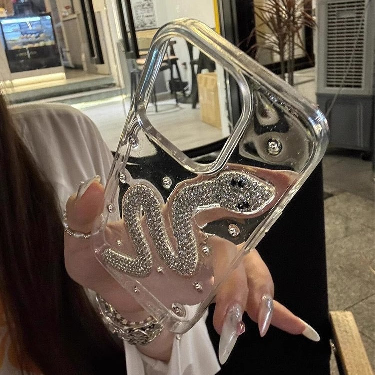 Case Serpiente Plata Brillante