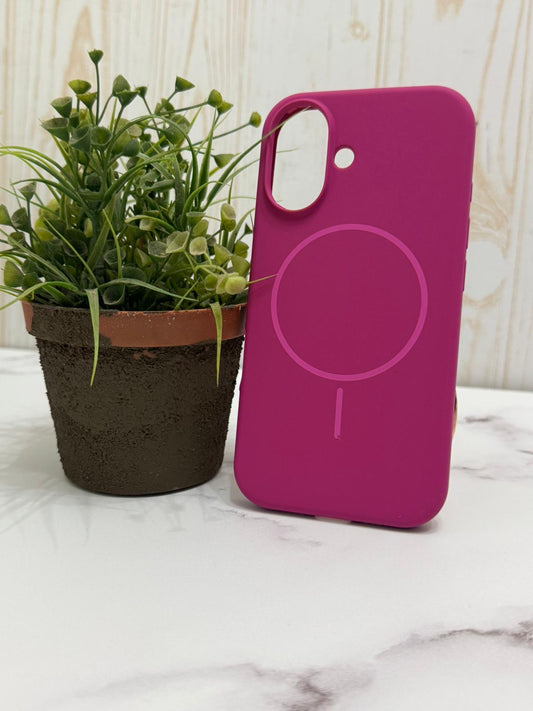 Cases de silicona magsafe fucsia