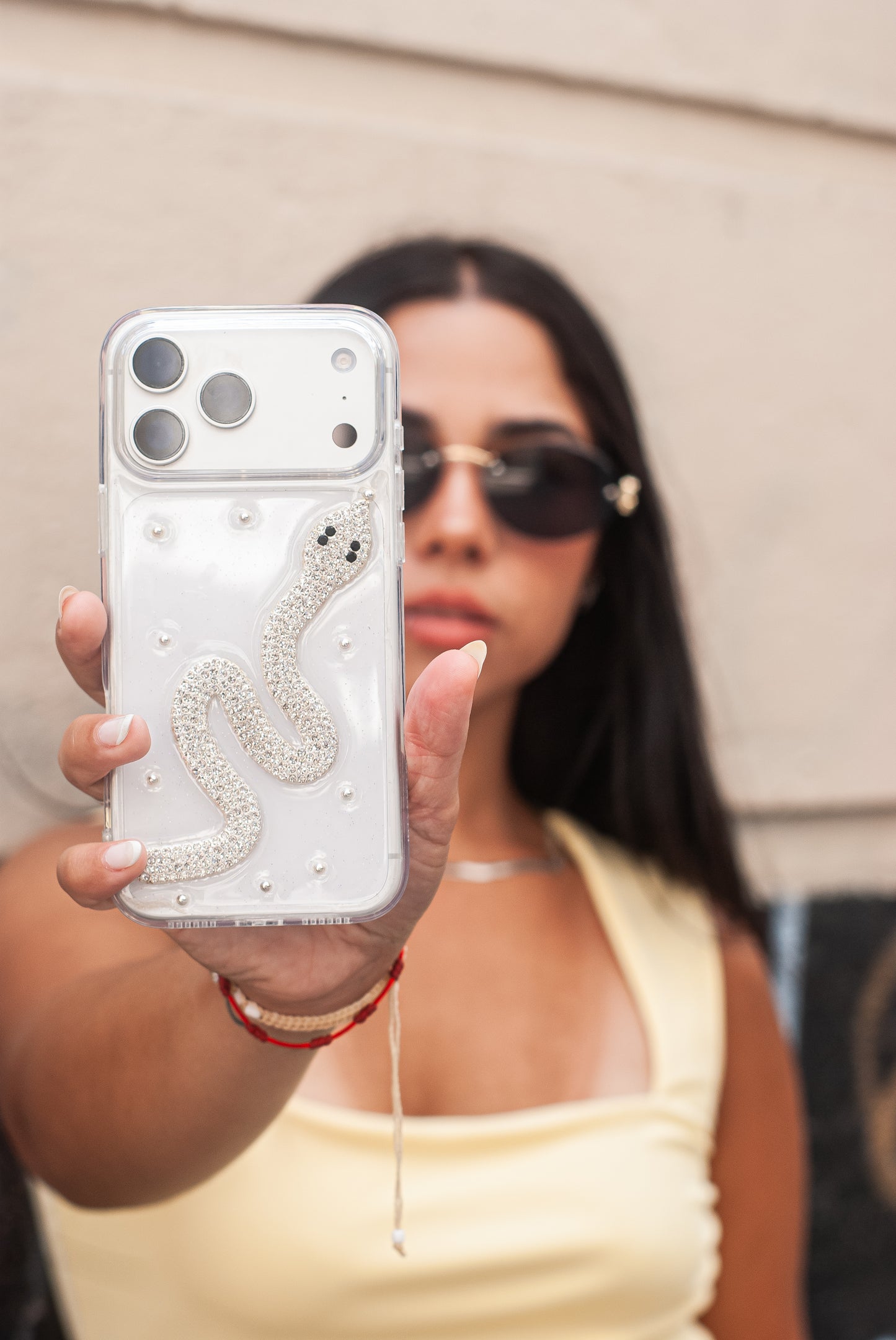 Case Serpiente Plata Brillante