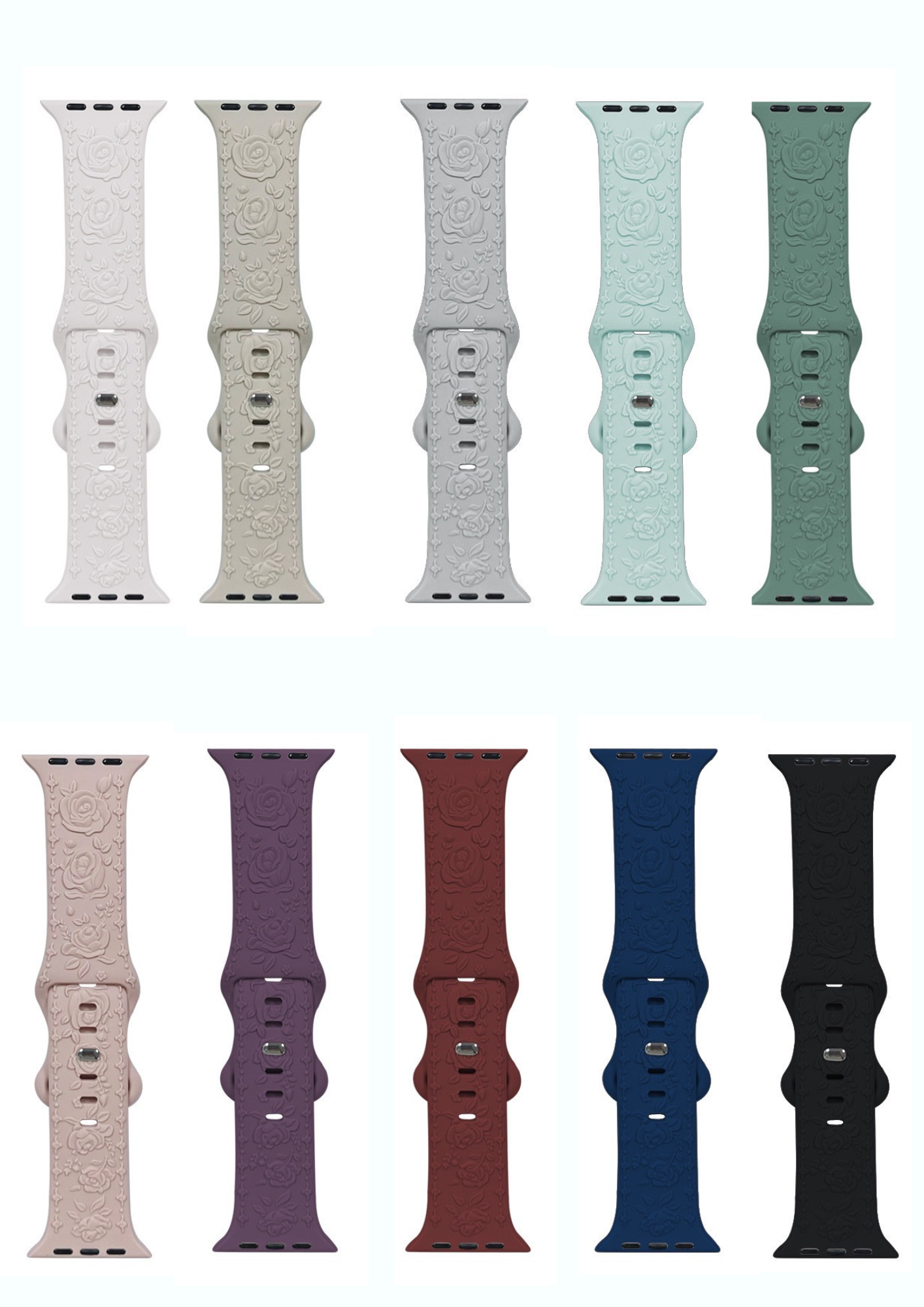 🌸 Correa Floral Relief  para Apple Watch
