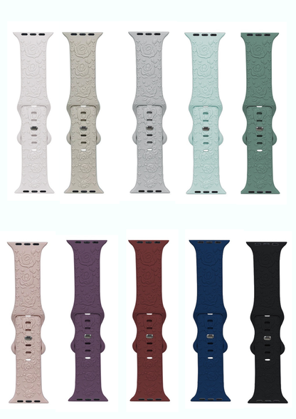 🌸 Correa Floral Relief  para Apple Watch