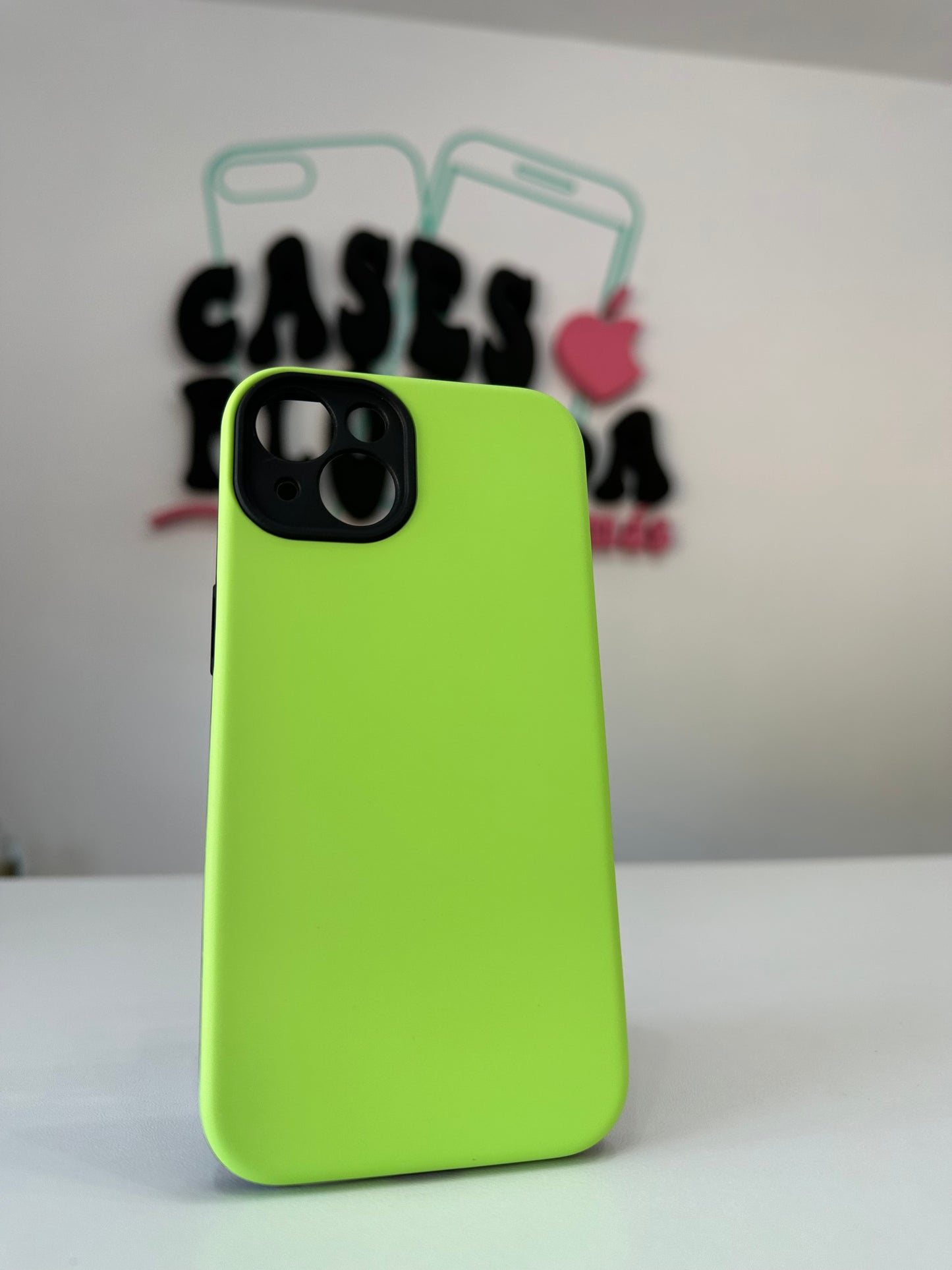 Cases de colores, verde manzana