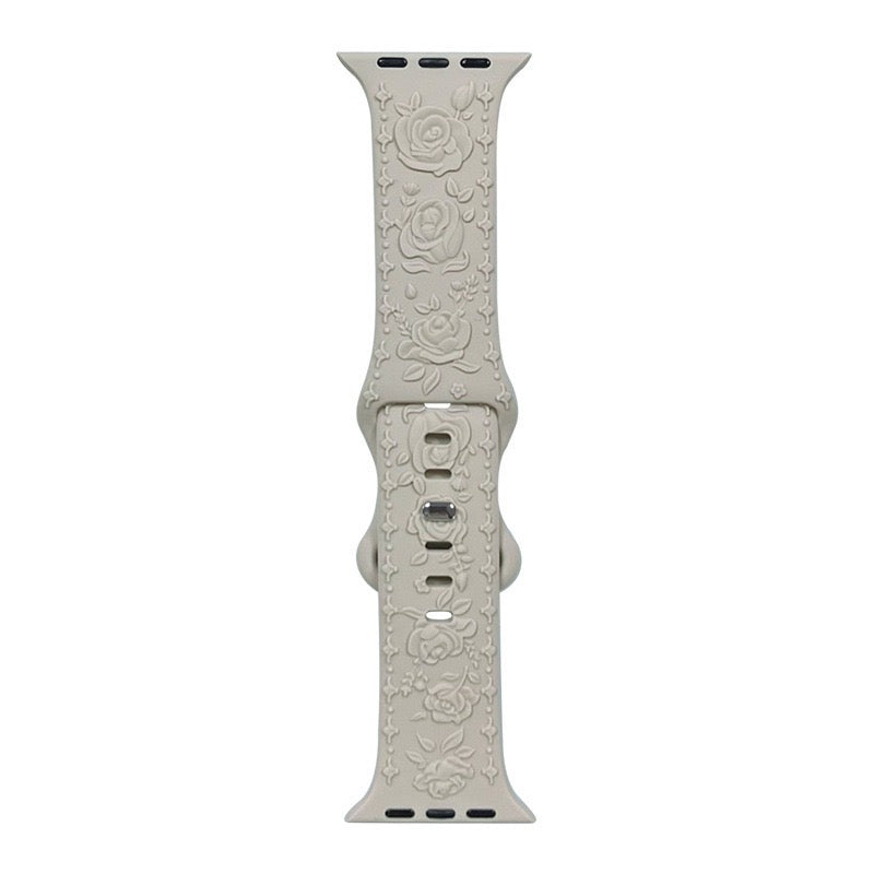 🌸 Correa Floral Relief  para Apple Watch