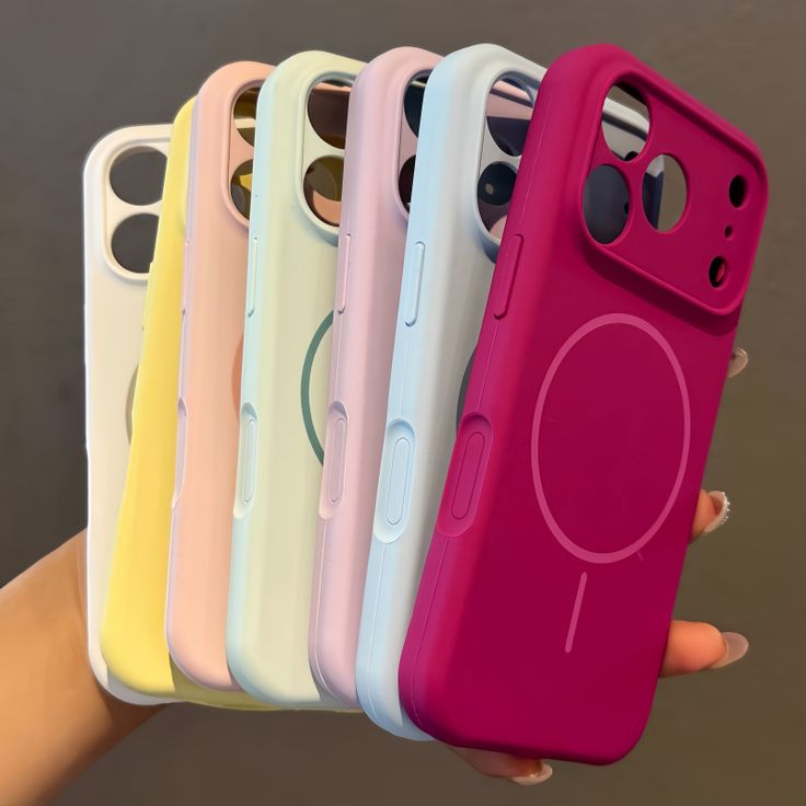 Cases de silicona magsafe fucsia