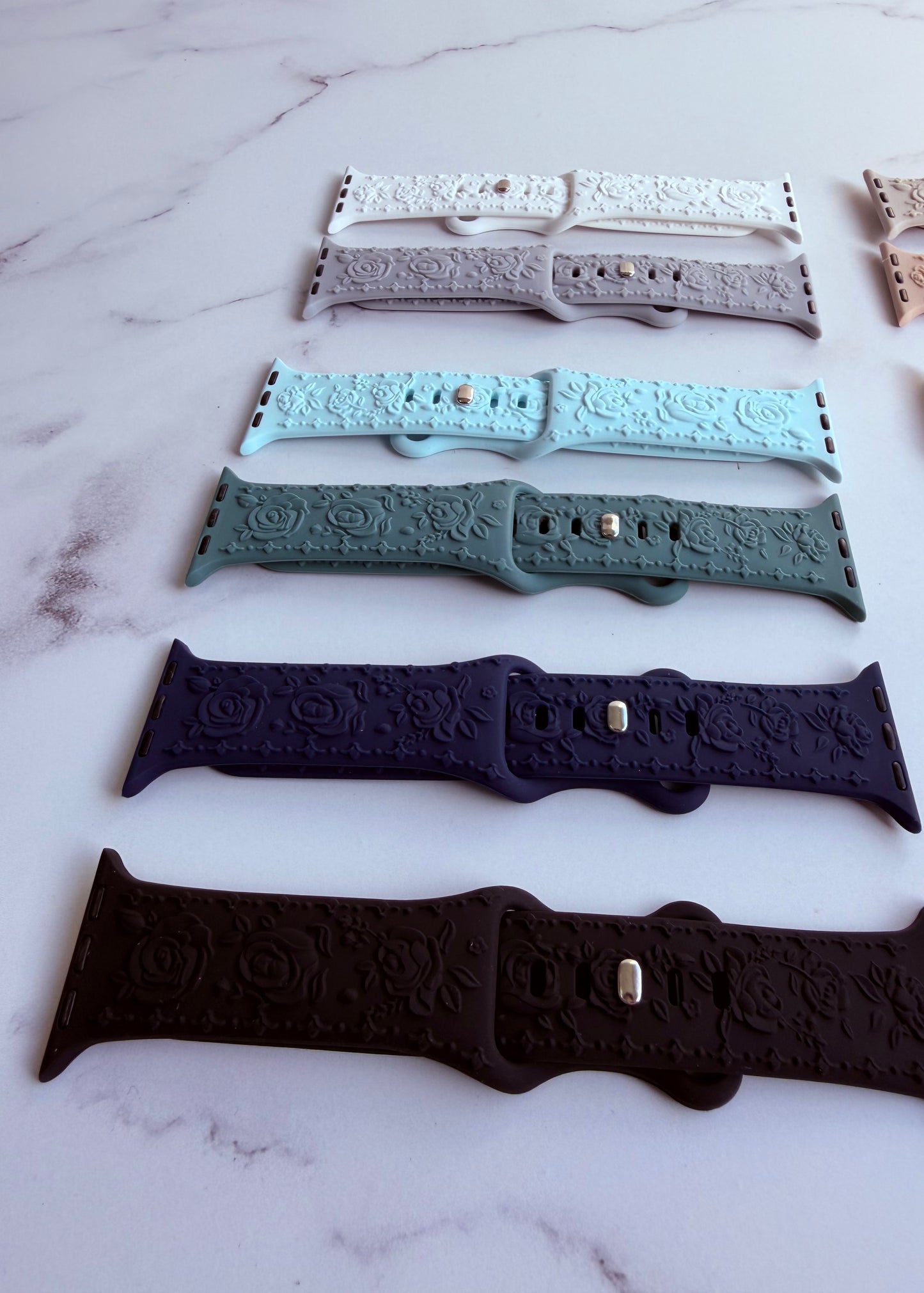 🌸 Correa Floral Relief  para Apple Watch