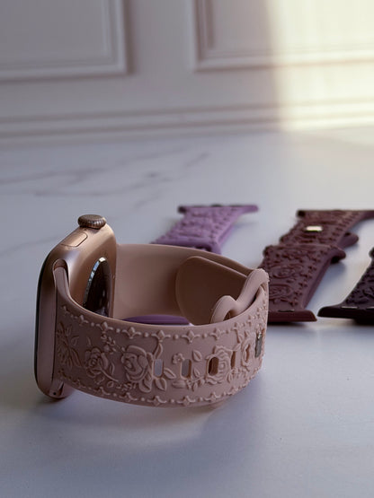 🌸 Correa Floral Relief  para Apple Watch