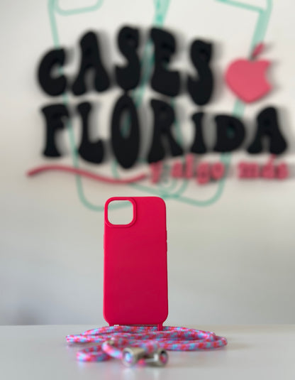 Cases con correa, fucsia