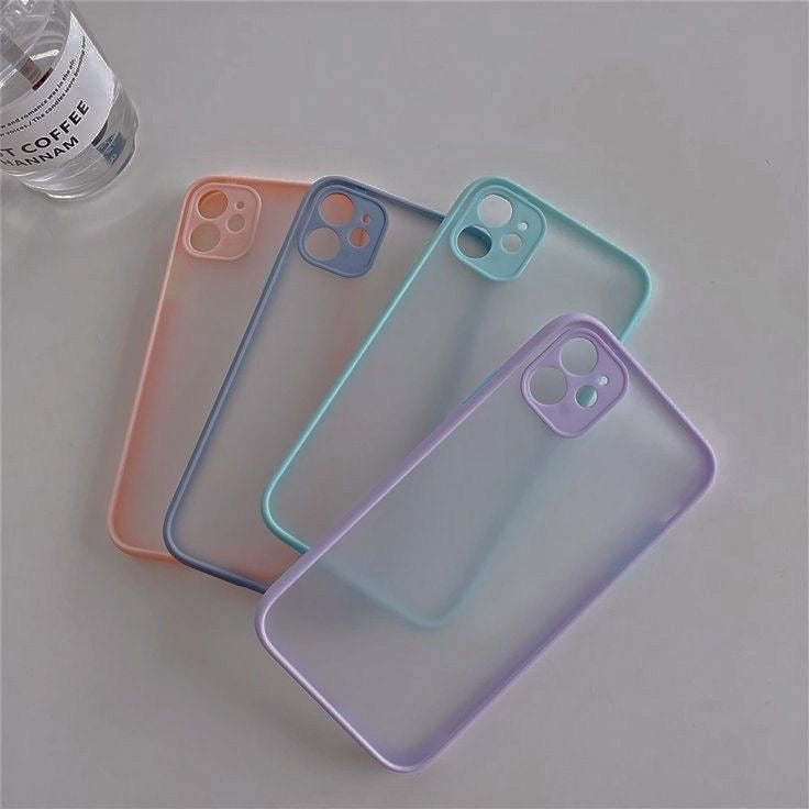 Case transparente con bordes Gris